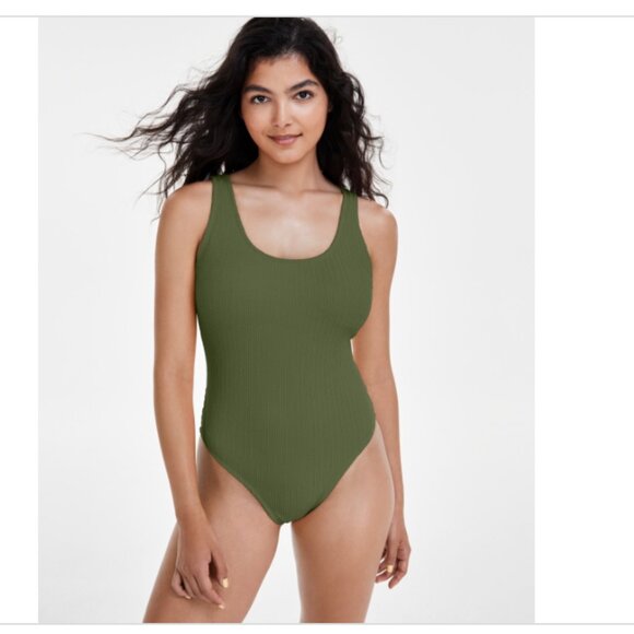 Cotton on Body on Women's Low-Back One-Piece Swimsuit GREEN Size XS 9257 - Picture 1 of 1